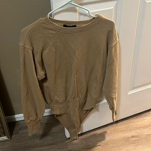 Womens bodysuit sweatshirt